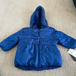 NWT- Tahari | Fleece Lined Winter Coat | Navy Blue | 18m